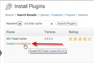 optimize wordpress website with wordpress plugin w3c cache